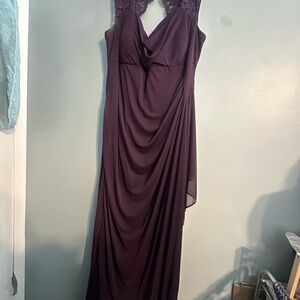 Xscape Asymmetrical Purple Dress